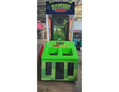 Zombie Smasher is a vibrant, two-player arcade red...
