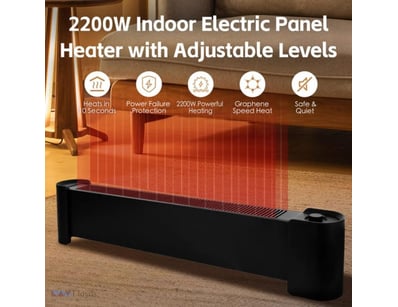 RRP$699. 2200W Graphene Floor Electric Heater – Fa...