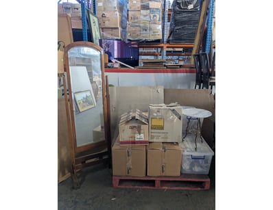 Homewares, including mirror with stand,  marble st...