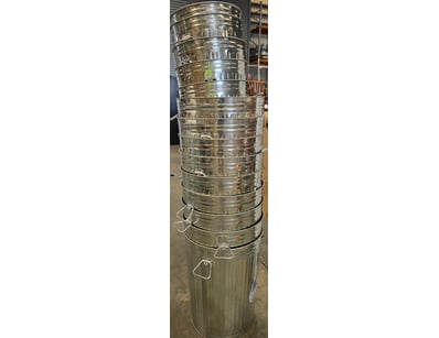 Lot of 35L and 75L Silver steel bins. 

9x 75L ...