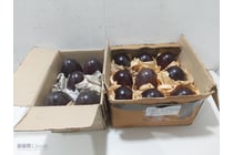 Assorted lot of 3393 Ostrich Eggs. Claret in