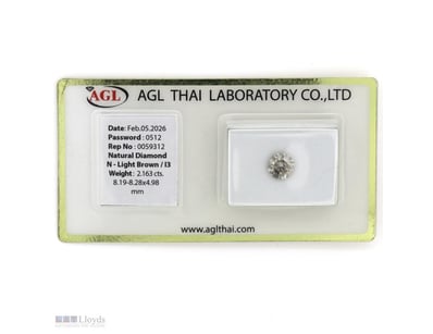 2.163CT CERTIFIED, NATURAL BROWN DIAMOND     

Rou...