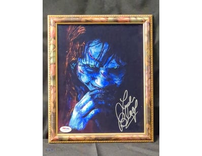 THIS IS A FRAMED, AUTOGRAPHED PHOTO OF LINDA BLAIR...