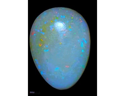 24 CARATS ANDAMOOKA WHITE OPAL. OVAL CUT CLEAR STO...