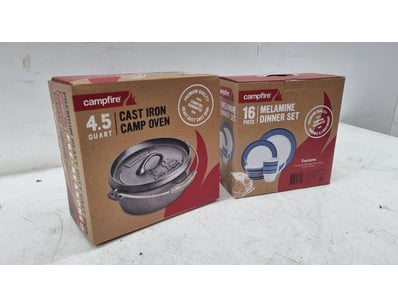 Campfire camping bundle comprising  4.5 Qaurt Pre ...