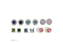 Assorted Sterling Silver Earrings. The Set