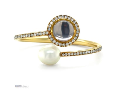 PASPALEY 18CT YELLOW GOLD MUSE SIGNATURE PEARL, RO...
