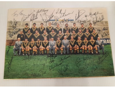 RUGBY LEAGUE KANGAROO TOUR 1982 TEAM PHOTO WITH PR...