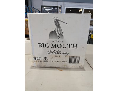 Mister Big Mouth Chardonnay 2011 wine case contain...