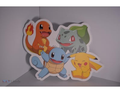 Pokemon Acrylic Wall Hung Sign Of Iconic Starter P...