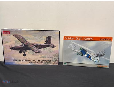 LOT OF 2 UNASSEMBLED AIRCRAFT MODEL KITS - PILATUS...