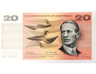 AUSTRALIAN $20 BANKNOTE,  R403 (EF)

CV : $200
...