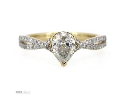 14K YELLOW GOLD AND DIAMOND, DRESS RING.      

Th...