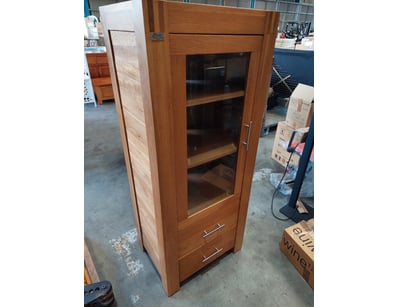 Display Cabinet, Timber, Glass Panels, Metal Handl...