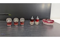 Cranberry Flash Pressed Glass Tableware