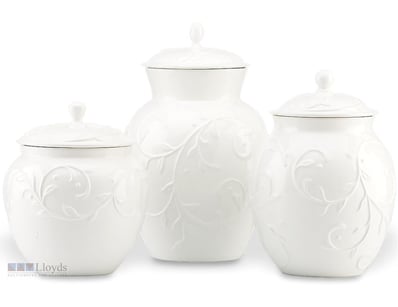 Lenox Opal Innocence Carved 3-Piece Canister Set (...