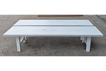 Pair of White Painted Timber Benches -