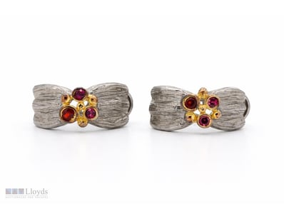 NATURAL UMBALITE GARNET EARRINGS ON 925 SILVER - W...