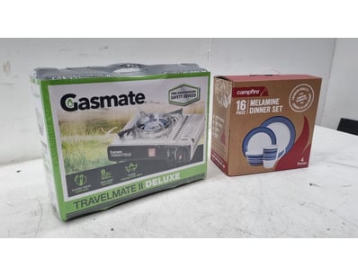 Camping bundle comprising a Gasmate Travelmate II ...