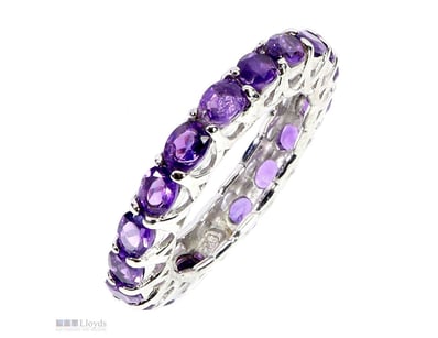 NATURAL AMETHYST ETERNITY BAND RING     

Natural ...