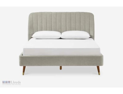 Lexi Tufted King Size Bed with Nickel Grey Coloure...