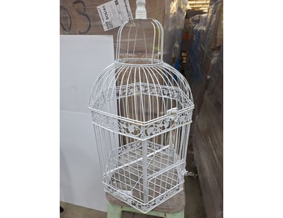 Decorative Cage, White Finish

Dimensions H:66cm...