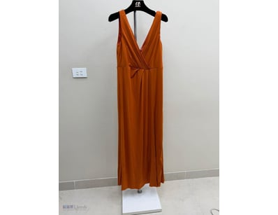 RUST-ORANGE WRAP MAXI DRESS WITH V-NECKLINE

Item ...