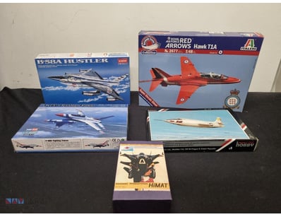 COLLECTION OF SIX UNASSEMBLED AIRCRAFT MODEL KITS
...
