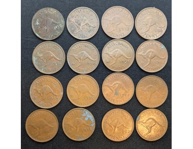 COLLECTION OF AUSTRALIAN COPPER PENNIES

Year Ra...
