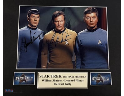 WILLIAM SHATNER & LEONARD NIMOY SIGNED STAR TREK P...