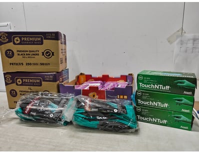 Cleaning products, including bin bags, nitrate glo...