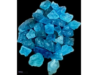 7.35 TCW NATURAL NEON BLUE APATITE CRYSTAL CHIPS G...