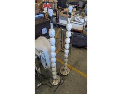 Floor Lamps, 240v, Chrome Base, Shell Design Quant...
