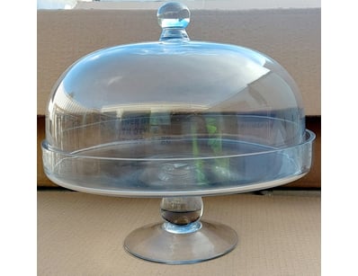 RRP $180 BOX LOT - QTY x2 Nova 27cm Glass Cake Dom...