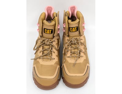 CAT Womens Propulsion Safety Boots in tan/beige wi...
