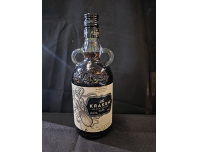 The Kraken Black Spiced Rum, a distinctive dark sp...