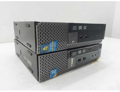 Lot of two Dell OptiPlex desktop computers featuri...