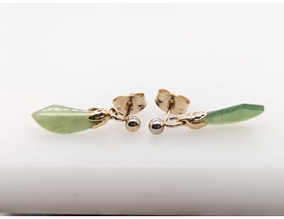 9CT YELLOW GOLD NEPHRITE JADE EARRINGS


583010...