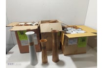 Assorted lot of vases. Including 3359 nat m/wood