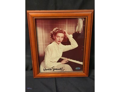 AUTOGRAPHED PHOTOGRAPH OF LAUREN BECALL.

Item Siz...