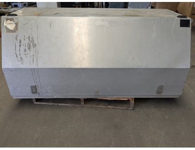 Industrial storage chest/toolbox featuring a two-t...