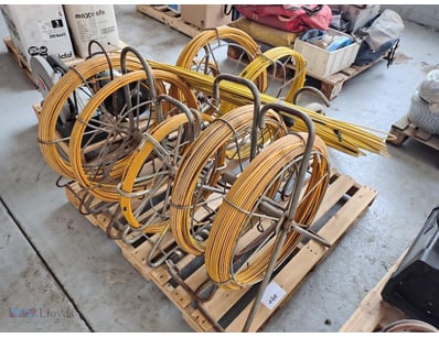 Pallet lot of fiberglass fish tape wire - Sold as ...