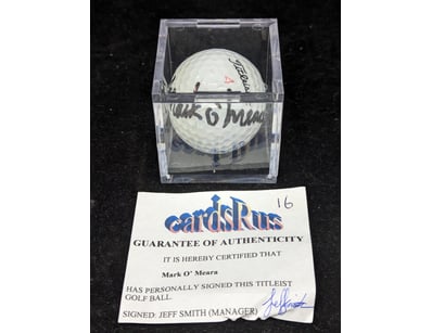 MARK O'MEARA SIGNED GOLF BALL

Condition: Good -...