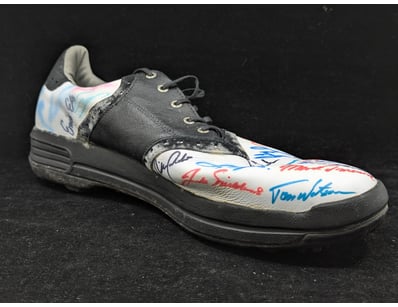 SIGNED GOLF SHOE WITH VARIOUS PLAYER SIGNATURES
...
