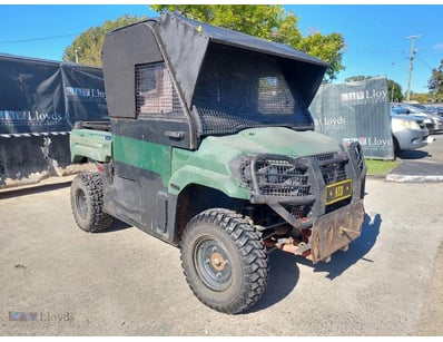 <b>Kawasaki Mule 4x4 Utility - Green - 5,905km - P...