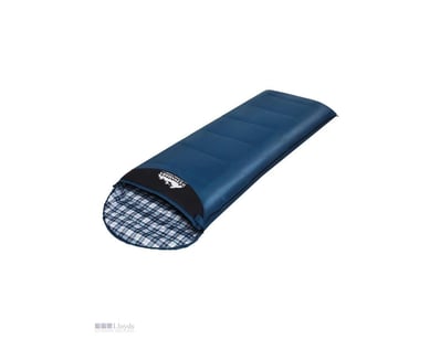 Single Camping Thermal Sleeping Bag In Blue - New.