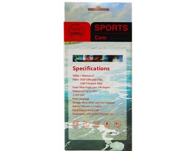 Sports Camera Full HD 1080P (15fps) Waterproof up ...