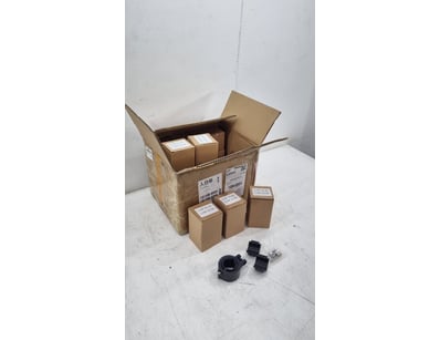 Bulk lot of lighting clamps and accessories. Conte...