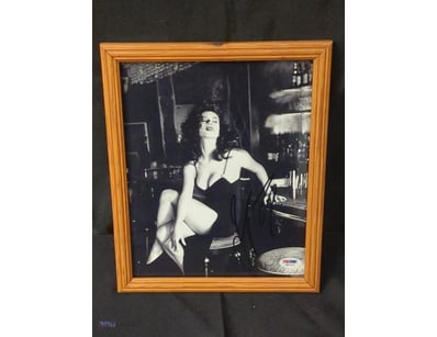 FRAMED BLACK-AND-WHITE PHOTOGRAPH OF ACTRESS AND P...