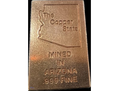 1-OUNCE OF COPPER BAR USA-ARIZONA…SCARCE  



2942...
